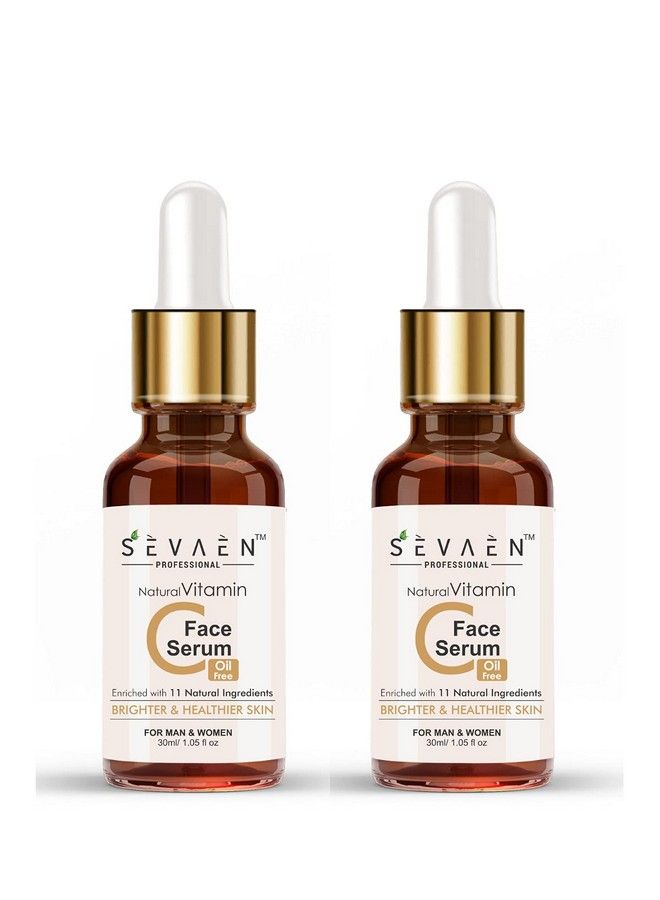 SEVAEN Vitamin C Face Serum Enrich With 11 Natural Ingredients (Herbal) (Pack Of 2) For All - Image 2