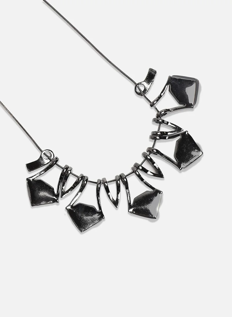 SOHI Crystal Strand Collar Artificial Necklace Jewellery