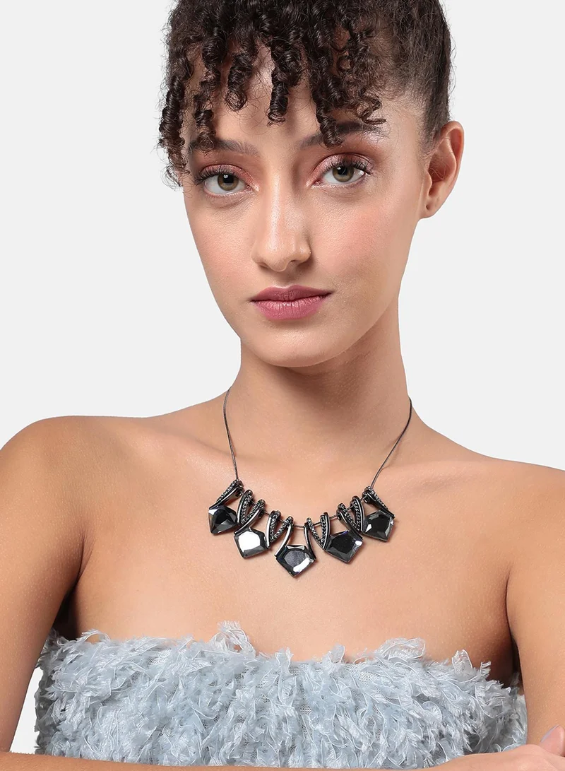 SOHI Crystal Strand Collar Artificial Necklace Jewellery