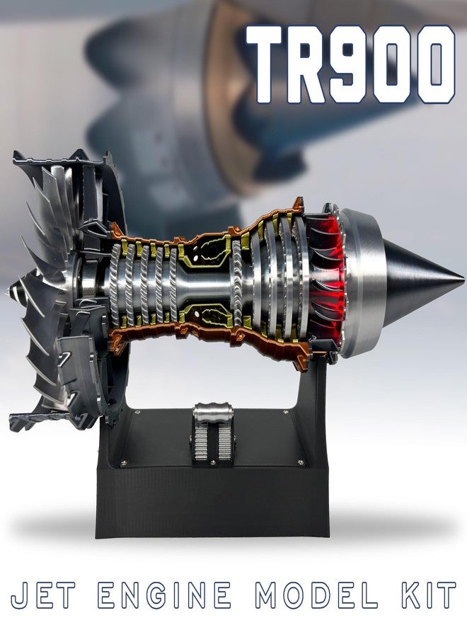 HI-REEKE Jet Engine Model Kit, TR900 Turbofan Aircraft Engine Model 3D Printing Toy for Teen(Rotatable) - Image 2