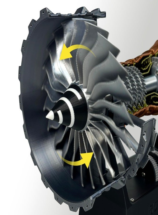 HI-REEKE Jet Engine Model Kit, TR900 Turbofan Aircraft Engine Model 3D Printing Toy for Teen(Rotatable) - Image 3