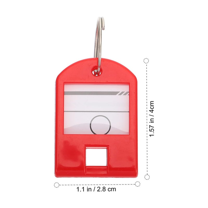 35 Pcs Plastic Key Tags with Rings for Organization and Identification in Office Home Use - Image 3