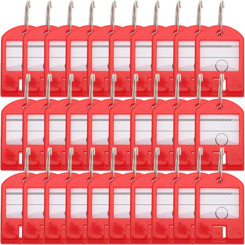 35 Pcs Plastic Key Tags with Rings for Organization and Identification in Office Home Use - Image 2