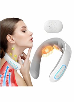 Excefore Neck Massager with Heat, Cordless for Pain Relief Deep Tissue 2 Metal Plates, EMS Acupoints Lymphvity Massage Device, 15 Levels Relax Ultima  - Image 1