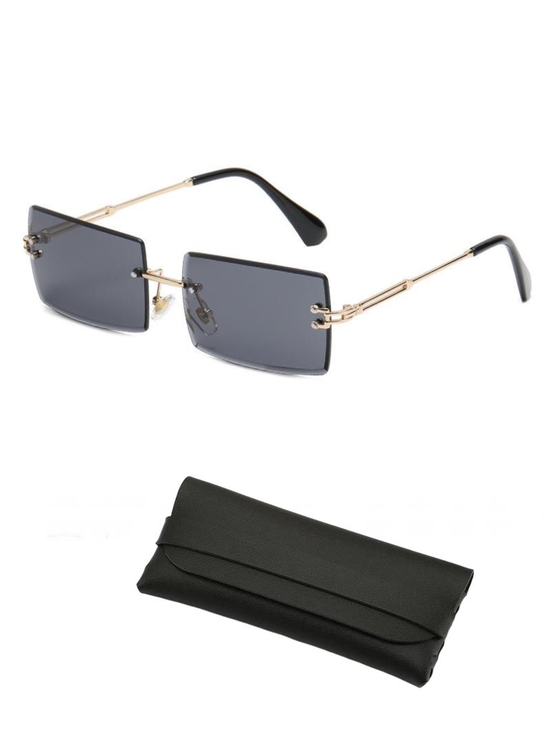 Veil New Rimless Fashion Trend Sunglasses Personalized Sunglasses UV Protection Unisex - Image 1