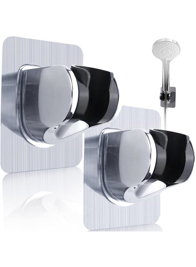 TCOTBE TCOTBE 2 Pieces Removable Shower Head Holder Adjustable Handheld Shower Head Holder Strong Shower Head Holder Suction Punch-Free Drill Free Adhesive Suction Cup Shower Wand Shower Hose Holder - Image 1