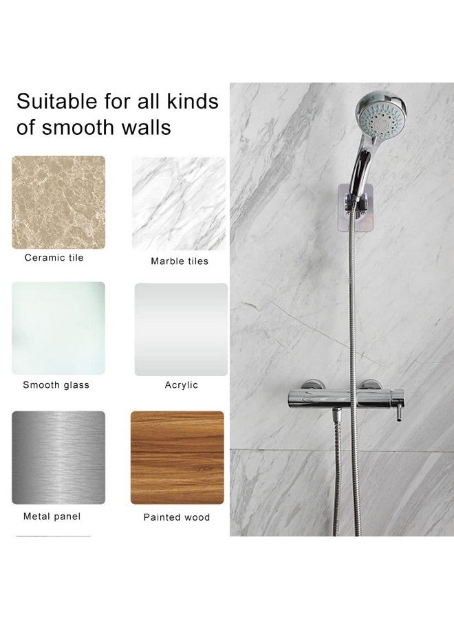 TCOTBE TCOTBE 2 Pieces Removable Shower Head Holder Adjustable Handheld Shower Head Holder Strong Shower Head Holder Suction Punch-Free Drill Free Adhesive Suction Cup Shower Wand Shower Hose Holder - Image 5