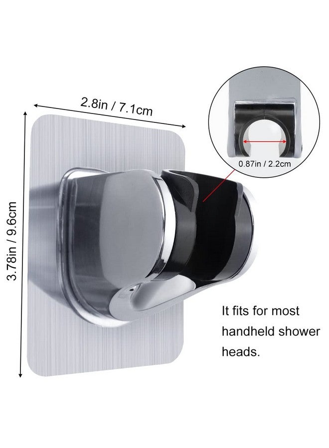 TCOTBE TCOTBE 2 Pieces Removable Shower Head Holder Adjustable Handheld Shower Head Holder Strong Shower Head Holder Suction Punch-Free Drill Free Adhesive Suction Cup Shower Wand Shower Hose Holder - Image 2