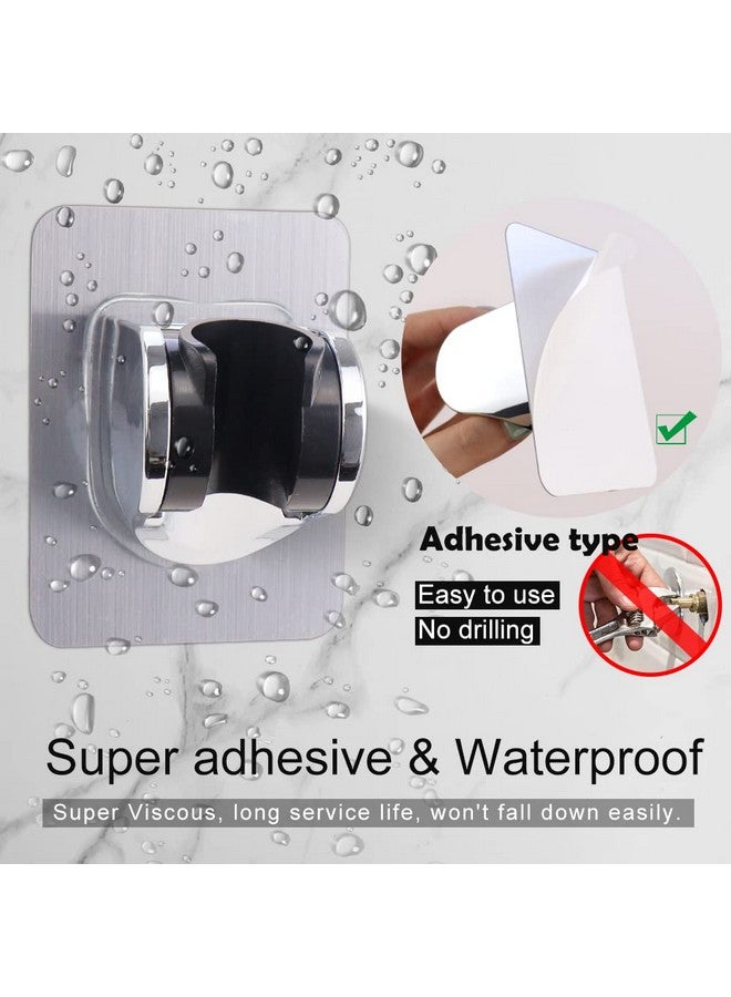 TCOTBE TCOTBE 2 Pieces Removable Shower Head Holder Adjustable Handheld Shower Head Holder Strong Shower Head Holder Suction Punch-Free Drill Free Adhesive Suction Cup Shower Wand Shower Hose Holder - Image 4
