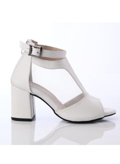 LIFESTYLISH SN-505 Sandal Open Stylish Heel Leather - White  - Image 1