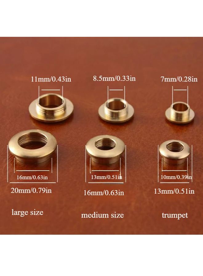 5 قطع براغي عراوي من النحاس الصلب مقاس 20 × 11 مم للحرف الجلدية والأحذية والأمتعة وأعمال DIY - Image 2
