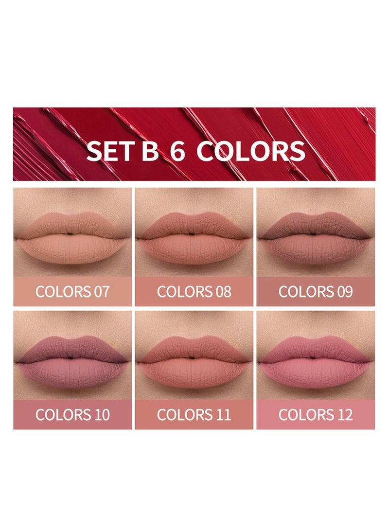Handaiyan 6-color Waterproof Rose Matte Liquid Lipstick Set - Image 3