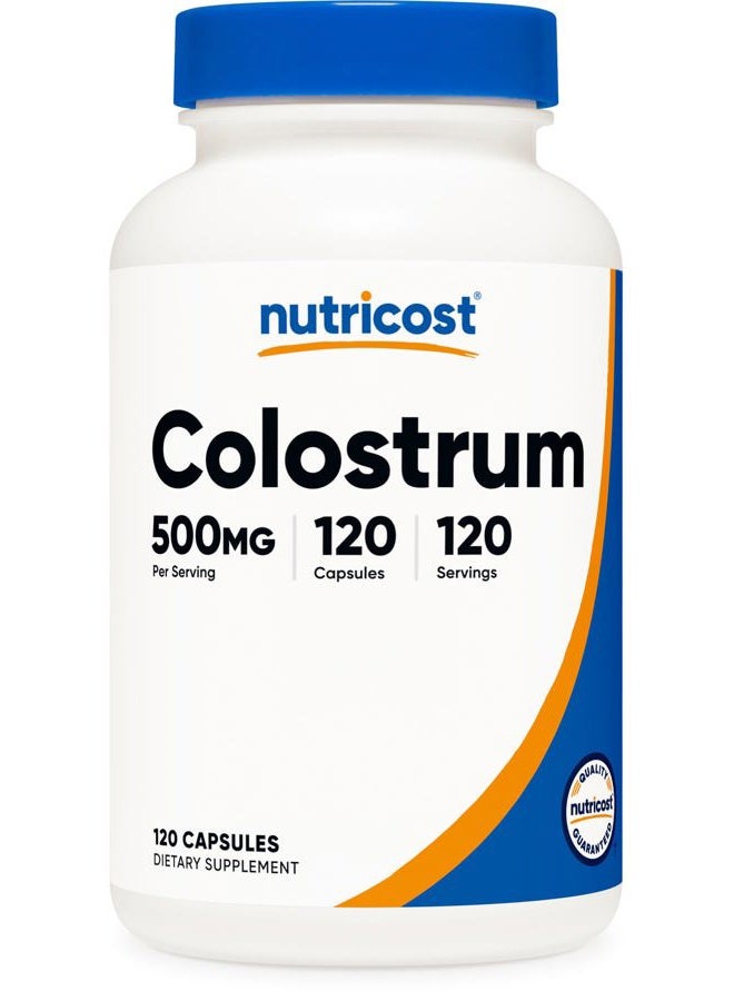 Nutricost Colostrum 500mg, 120 Capsules - Gluten Free & Non-GMO - Image 1