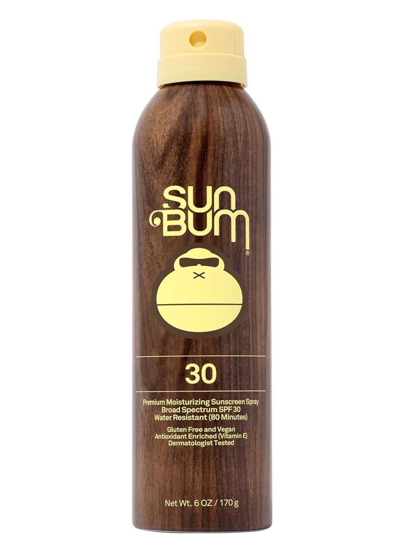 Sun Bum Original SPF 30 Sunscreen Spray I Vegan and Reef Friendly (Octinoxate & Oxybenzone Free) Broad Spectrum Moisturizing UVA/UVB Sunscreen with Vitamin E I 6 oz - Image 1