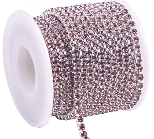 KAOYOO 10 Yards 4MM Crystal Rhinestone Close Chain Trim for Sewing Crafts,DIY Decoration - Image 5