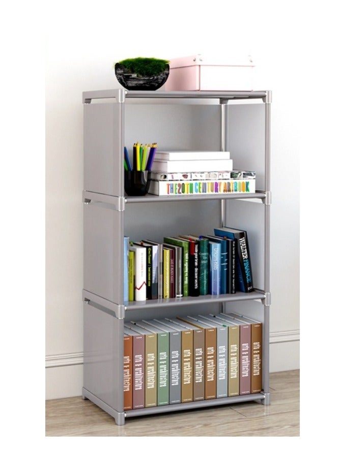 ميكسد 4 طوابق 3 رفوف متعددة الوظائف غرفة نوم ، غرفة المعيشة ، عمودي خزانة ، رف رمادي - Image 1