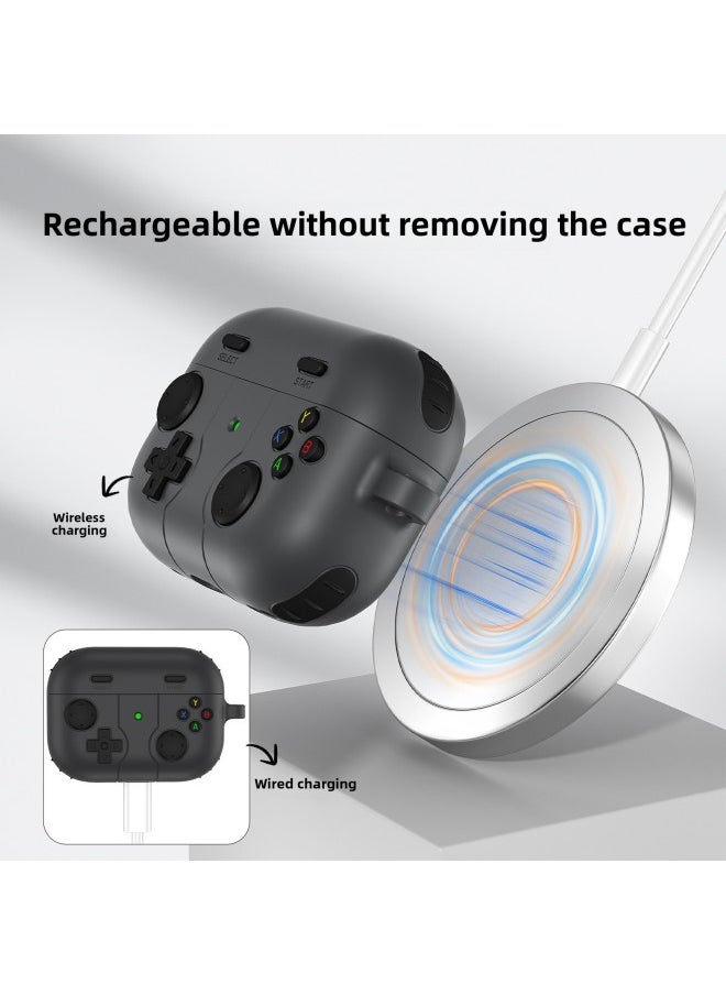Generic - Suitable For Airpods Earphone Case Silicone Cute Apple 4 Generation Bluetooth Earphone Case Airpodspro2 Protective Case-Color:Pink-Model:airpords Pro/pro2 - Image 1
