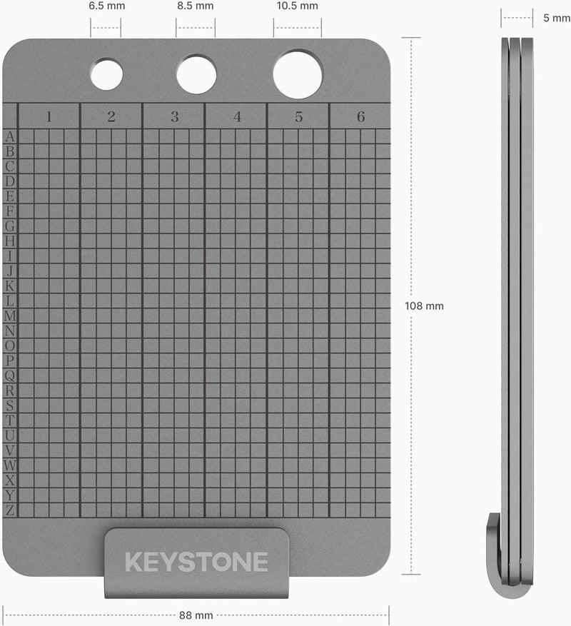 KeyStone Crypto Seed Storage, Crypto Capsule Metal Wallet, Cold Storage Backup, 24 Words Bitcoin Key Phrase Storage, 304 Steel Plate, Compatible with All BIP39 Wallets ( Tablet Punch) - Image 5