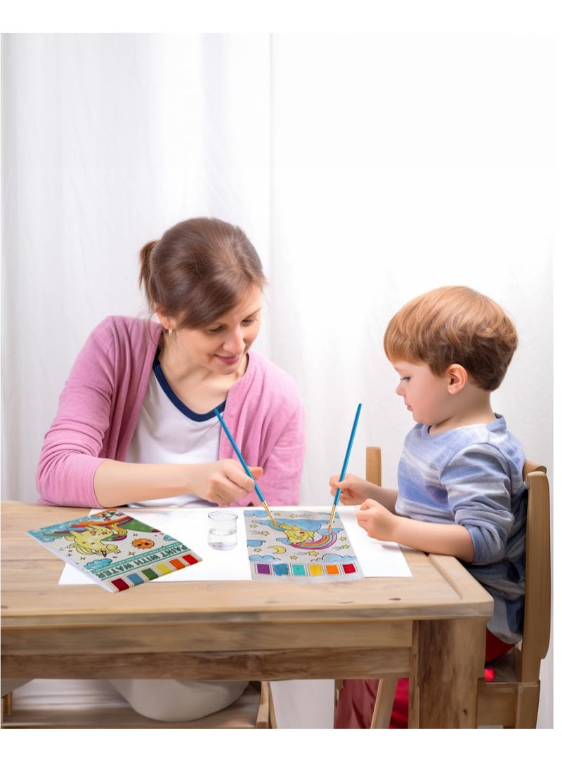 SYOSI Water Coloring Book, Unicorn Themed Watercolor Painting Kit with Brush, Ideal for Ages 4-8, Creative Arts and Crafts, Drawing Activity Book, Gift for Kids - Image 4