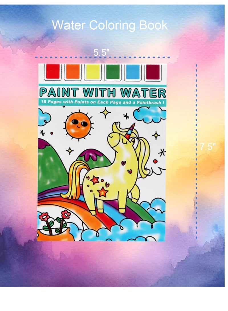 SYOSI Water Coloring Book, Unicorn Themed Watercolor Painting Kit with Brush, Ideal for Ages 4-8, Creative Arts and Crafts, Drawing Activity Book, Gift for Kids - Image 3