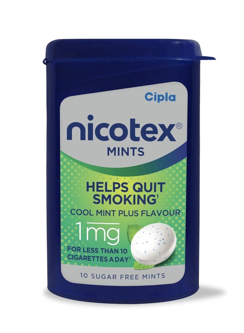 Cipla Nicotex Mints | Nicotine 1mg Lozenges (240 Pcs) | Helps Quit Smoking | Sugar Free | Cool Mint Plus Flavour (10 * 24 Pcs) - Image 1