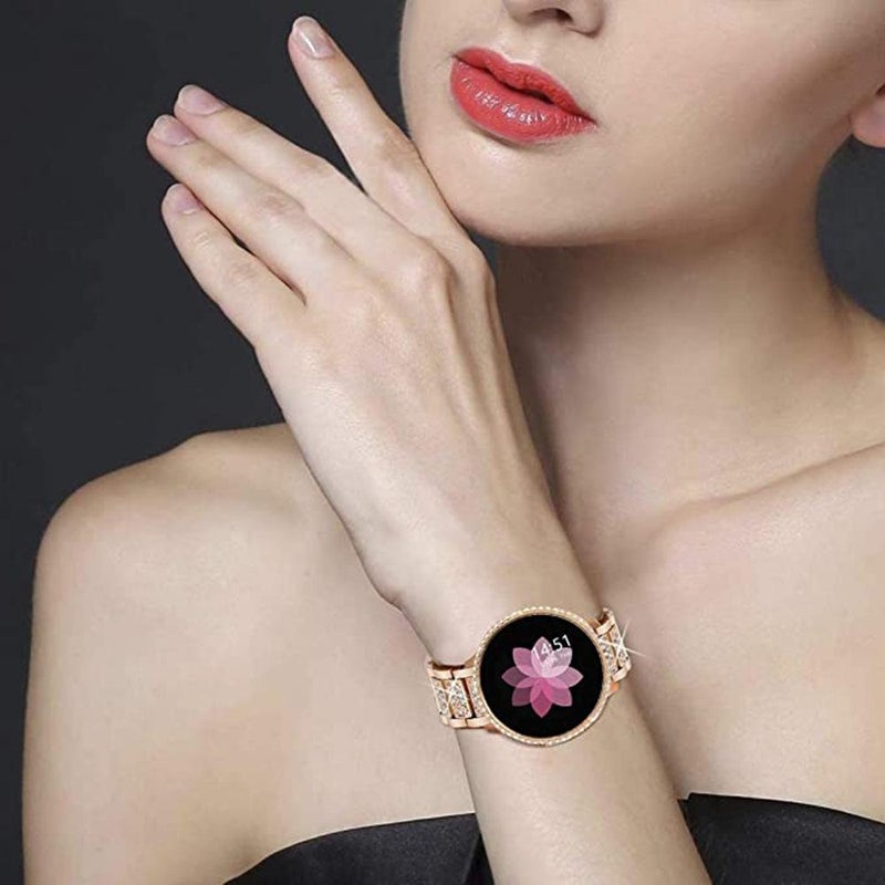 erorex 22Mm For Fossil Gen 5 Carlyle/Julianna/Garrett Diamond Jewelry Steel Watch Band(Gold) - Image 5