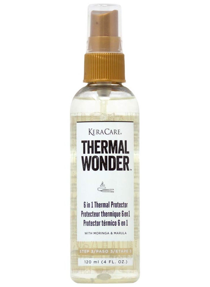 Keracare - KeraCare Thermal Wonder 6 in One Thermal Protector - 4 oz - With Moringa and Marula for Moisture - Heat Protector - Leave In Conditioner - Easier Detangling - Image 1