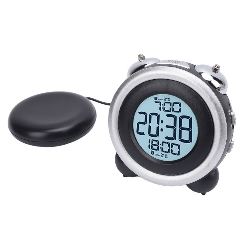 Alarm Clock with Bed Shaker Adjustable Volume Vibrating Alarm Clock with LED Display for Heavy Sleepers - Image 2