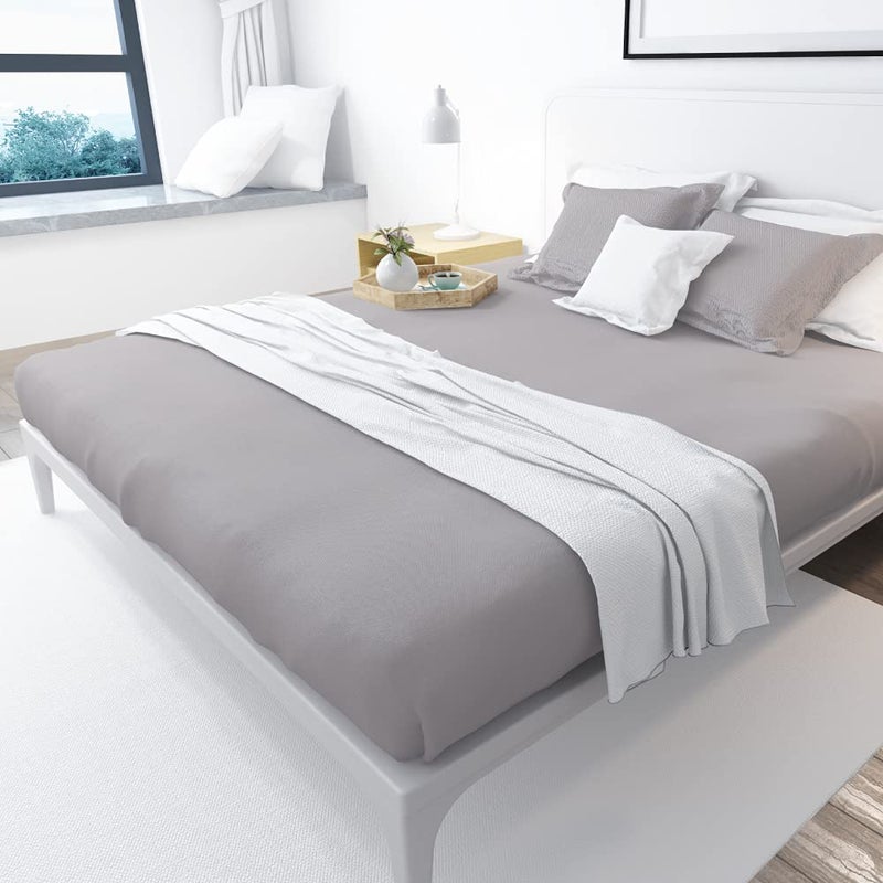 Bed N Home, Fitted bed sheet, set, 200x200cm, Light Gray,