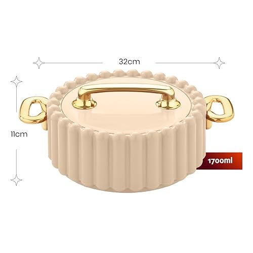 Selvel Volvo Casserole Insulated Hot Pot with Stainless Steel Inner Single| Roti Casserole | Hot Box for Kitchen | Chapati, Roti, Biryani | Keeps Food Hot & Fresh (Goldstar Ivory, 1700ml) - Image 5