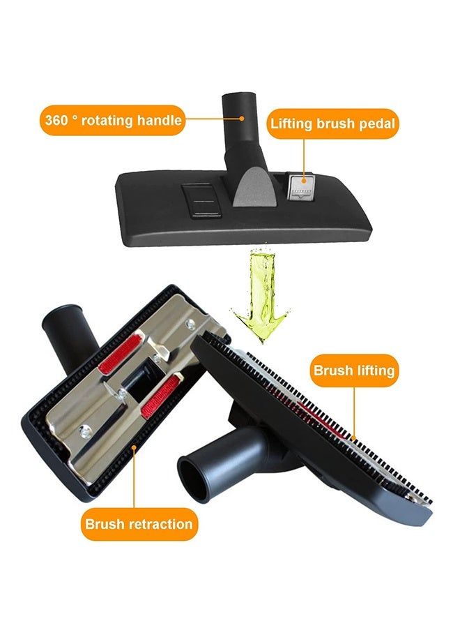 Peachjoy Universal Floor Brush Head Tool, 32mm Vacuum Cleaner Floor Brush Head Replacement, with Vacuum Hose Adapter, Vacuum Cleaner Carpet Brush Nozzle Accessories - Image 3