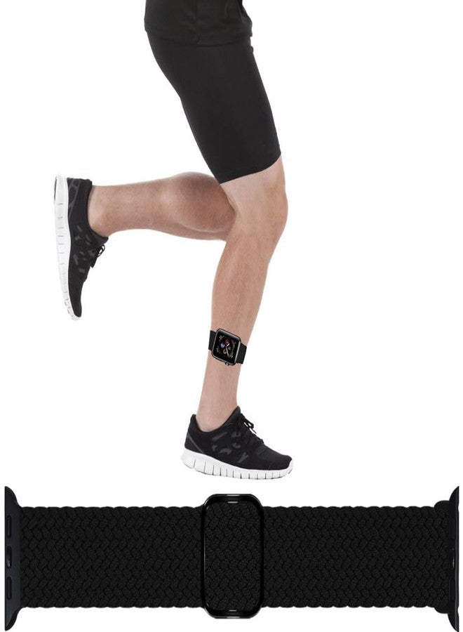 IFCASE Stretchy Arm/Ankle Watch Band for Apple Watch 49/46/45/44mm iWatch Series Ultra 10 9 8 7 6 5 4 SE, Elastic Sport Strap Unisex Armband or Ankleband (Black) - Image 1