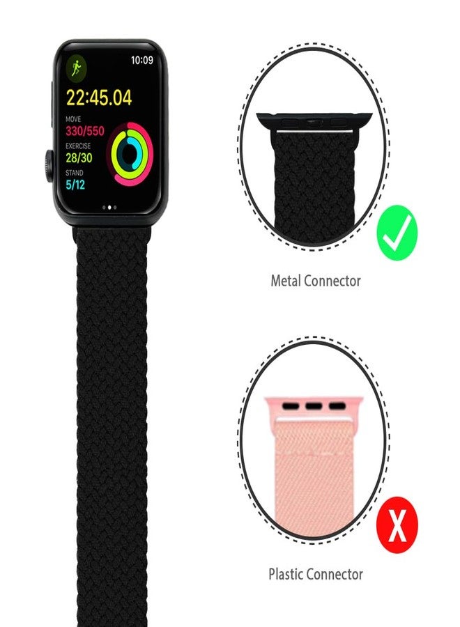 IFCASE Stretchy Arm/Ankle Watch Band for Apple Watch 49/46/45/44mm iWatch Series Ultra 10 9 8 7 6 5 4 SE, Elastic Sport Strap Unisex Armband or Ankleband (Black) - Image 5