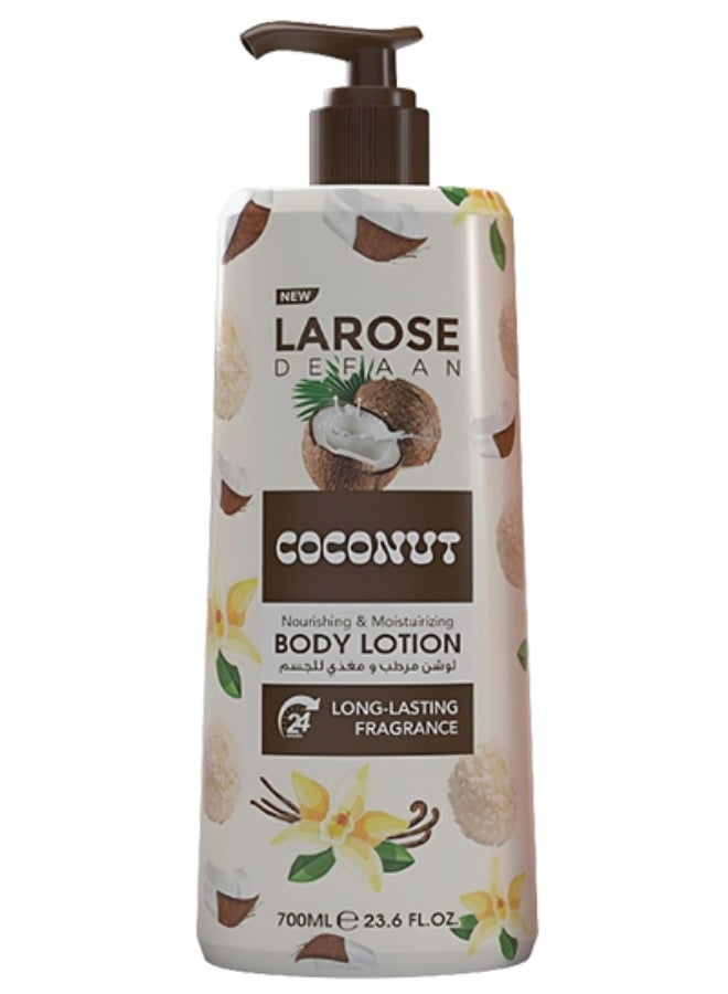 La Rose 2 Pieces Coconut Nourishing & Moisturizing Body Lotion Long Lasting Fragrance 700ml - Image 2