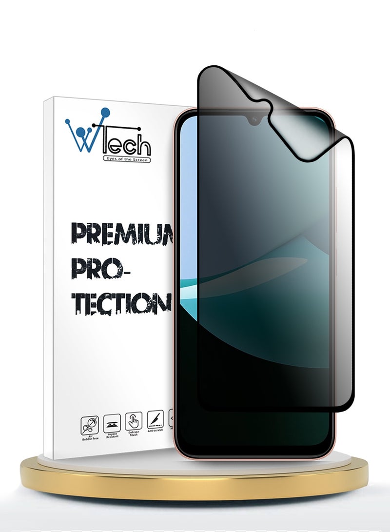 Wtech Xiaomi Redmi 15C 4G/5G 2025 Premium Nano Ceramic Privacy Full Glue Full Cover Matte Flexible Screen Protector (MSCNMP) - Clear/Black - Image 1