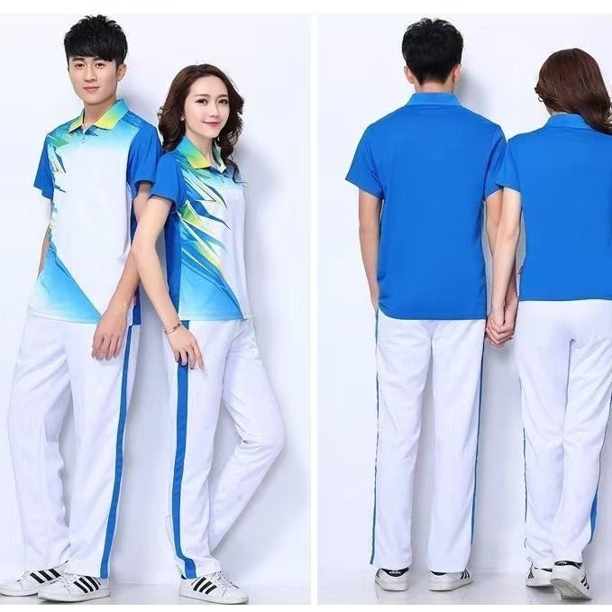 New Summer Short-Sleeved Women'S T-Shirt Men'S Middle-Aged And Elderly Performance Clothing Jiamusi Aerobics Square Dance Sports Suit School Uniform - Image 4