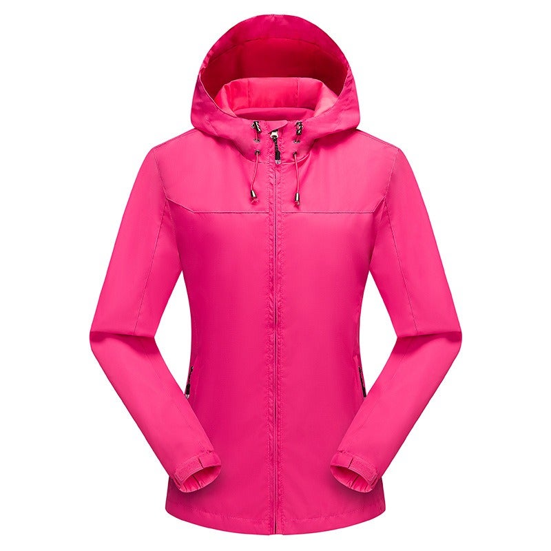 Qi Ta Men's Outdoor Waterproof Breathable Windbreaker Jacket Unisex Couple Style All-Season Hiking Shell - Image 1