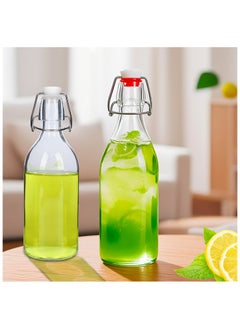 SKYLINK 6 Pack 16oz Swing Top Bottles -Glass Bottle with Airtight Rubber Seal Flip Caps for Home Brewing Kombucha,Beverages,Oil,Vinegar,Water,Soda,Kefir  - Image 4