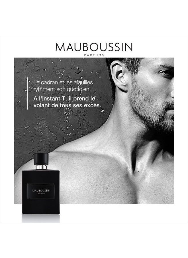 MAUBOUSSIN - Pour Lui In Black 100ml (3.3 Fl Oz) - Eau de Parfum for Men - Woody & Oriental Scents - Image 1