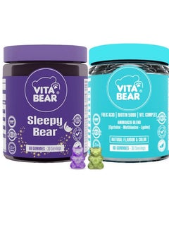 vitabears Vita Bear Sleepy Bear 60 Gummies and Strong Hair 60 Gummies 