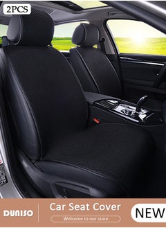 DUNISO 2pcs Auto Breathable Universal Four Seasons Front Car Seat Covers Luxury Include Front Car Seat Protector Compatible with 95% Vehicle Fit for Cars Truck SUV or Vans  - Image 1