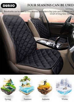 DUNISO 2pcs Auto Breathable Universal Four Seasons Front Car Seat Covers Luxury Include Front Car Seat Protector Compatible with 95% Vehicle Fit for Cars Truck SUV or Vans  - Image 2