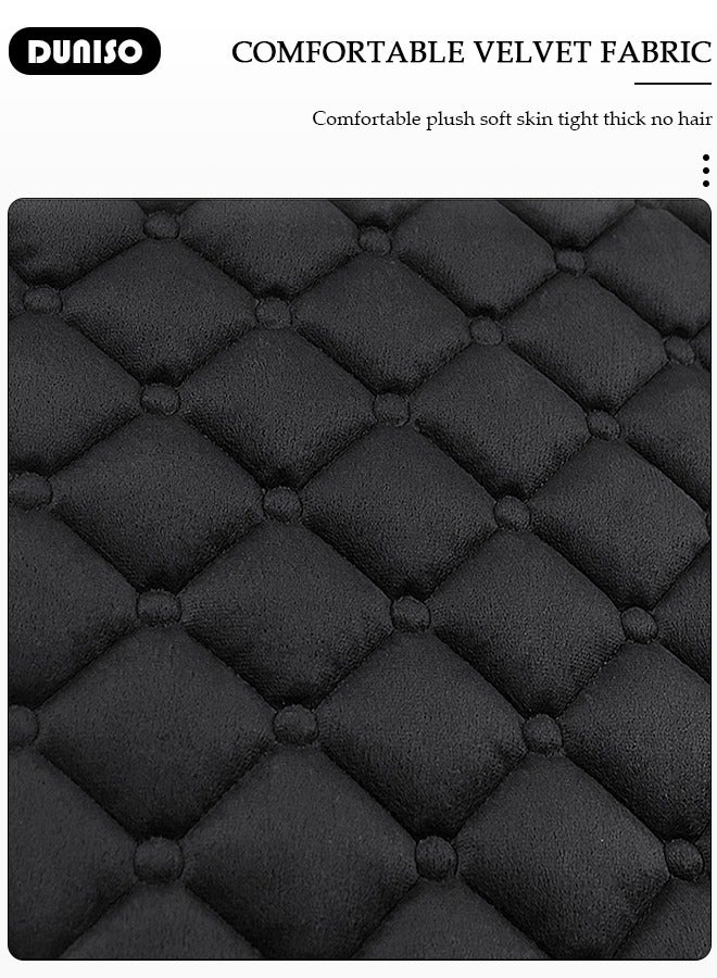 DUNISO 2pcs Auto Breathable Universal Four Seasons Front Car Seat Covers Luxury Include Front Car Seat Protector Compatible with 95% Vehicle Fit for Cars Truck SUV or Vans  - Image 5