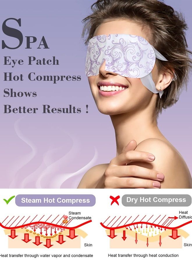 ProCIV 20 Packs Eye Masks for Dark Circles and Puffiness Disposable Soothing Headache Relief Dry Eyes, Stress Relief Relief Eye Fatigue Steam Eye Masks 10 Lavender + 10 Chamomile - Image 3