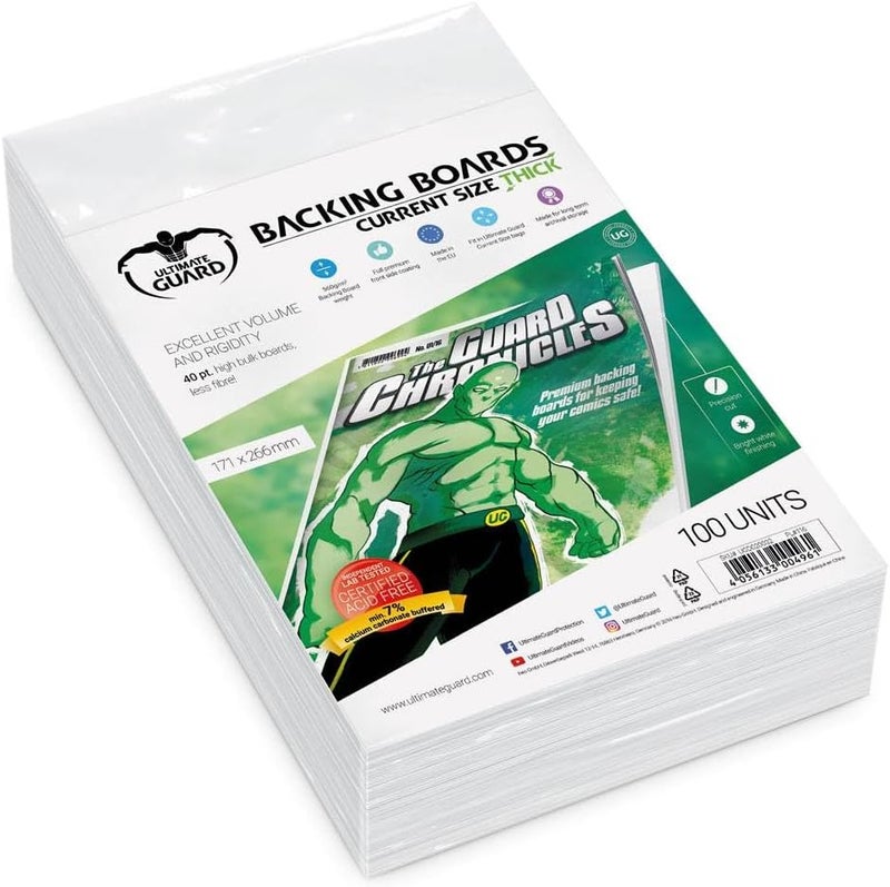 Ultimate Guard UGD020032 100 Current Size Thick Comic Backing Boards - Image 1