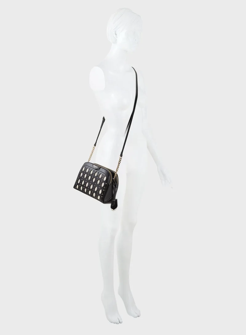 NINE WEST Embellished Zip Closure Crossbody