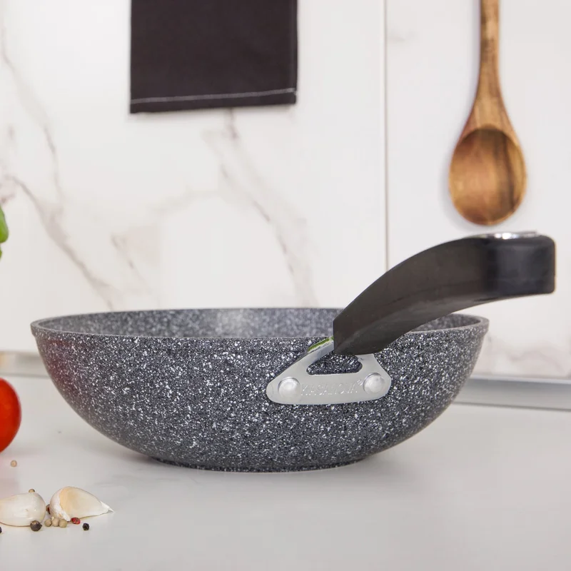 Simply Kitchen New Petra Dark Wok 28 Cm Gray