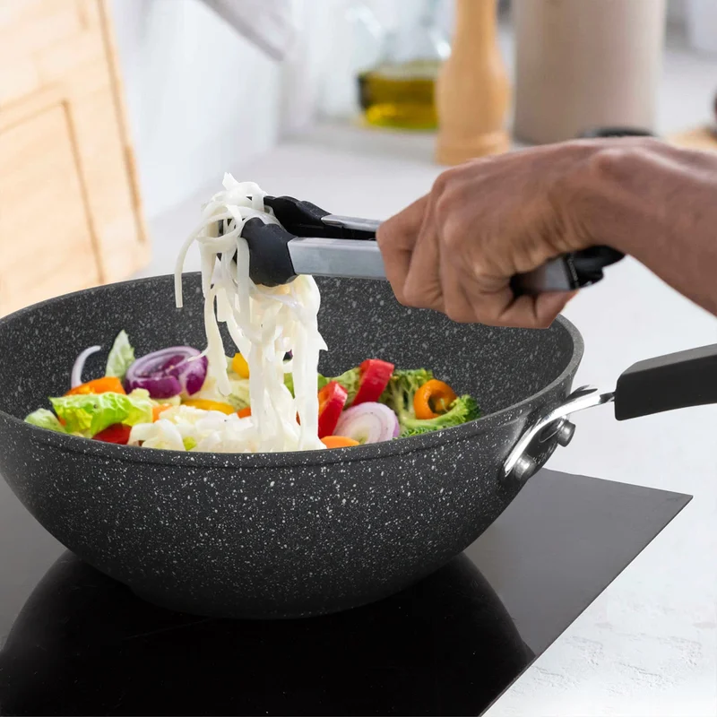 Simply Kitchen  New Petra Dark Wok 28 Cm Gray  | Best Price UAE