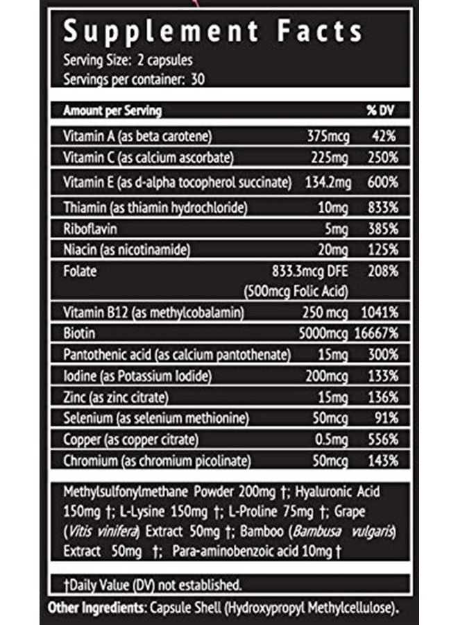 Dr. Nigma , Hair, Skin and Nails, Beauty in A Bottle, 60 Capsule Supplement  - Image 3