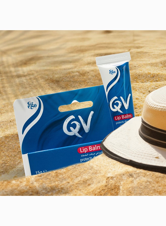 QV Moisturising Lip Balm (15g) with Broad Spectrum SPF 30 Sun Protection - Hydrates, Prevents Cracking, Antioxidant Vitamin E Formula 15grams - Image 3